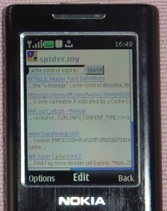 Spider.my mobile search on my Nokia 6500 Classic