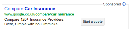 Google compare car insurance